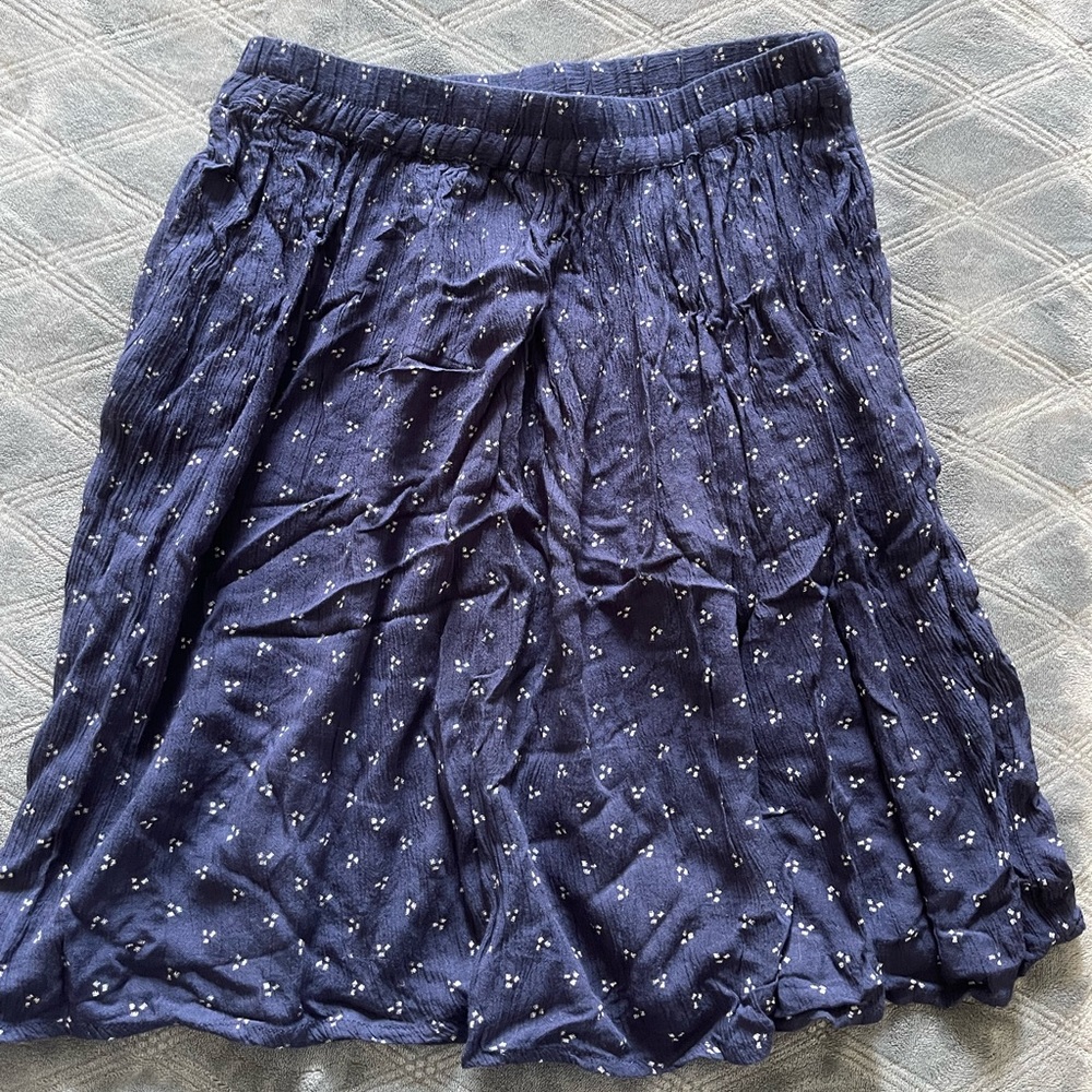 H&M navy A-line skirt with pockets